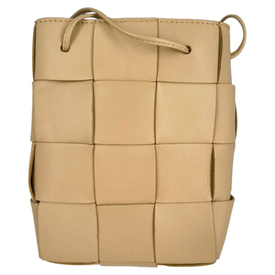 Bottega Veneta Kleine Kassette Bucket Bag aus beigem Leder - Image 3