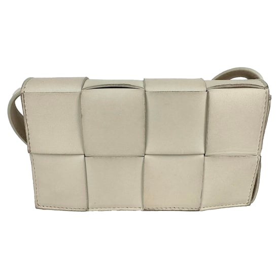 Bottega Veneta Maxi Intreccio Gürtel-Kassetten-Tasche aus weißem Nappa-Leder - Image 1