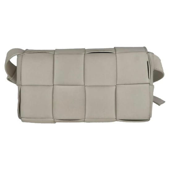 Bottega Veneta Maxi Intreccio Gürtel-Kassetten-Tasche aus weißem Nappa-Leder - Image 3