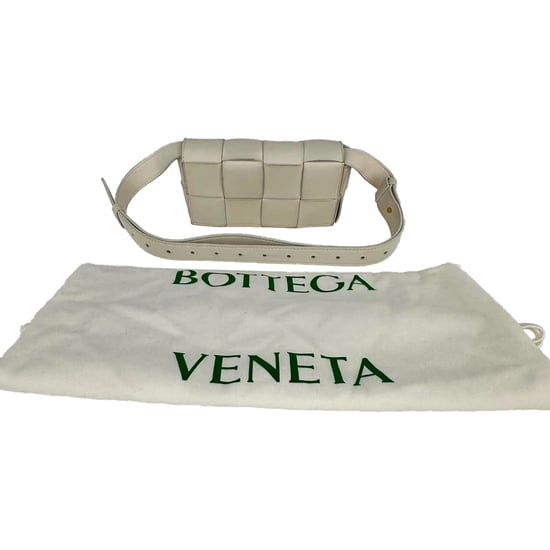 Bottega Veneta Maxi Intreccio Gürtel-Kassetten-Tasche aus weißem Nappa-Leder - Image 5