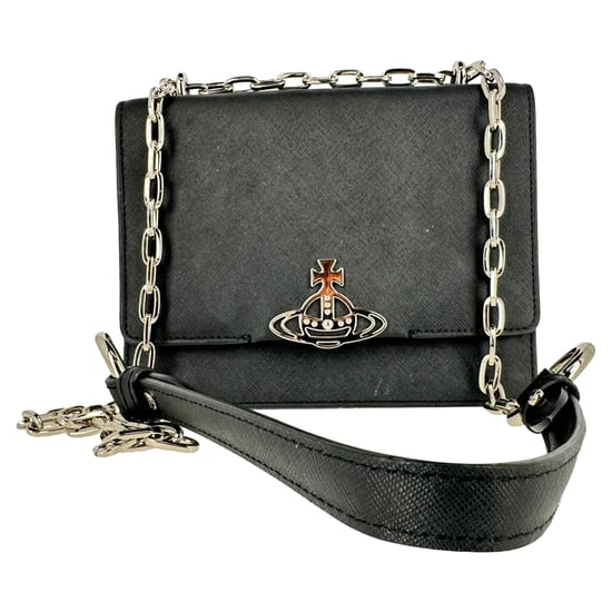 Vivienne Westwood Debbie Schultertasche aus schwarzem Leder - Image 1
