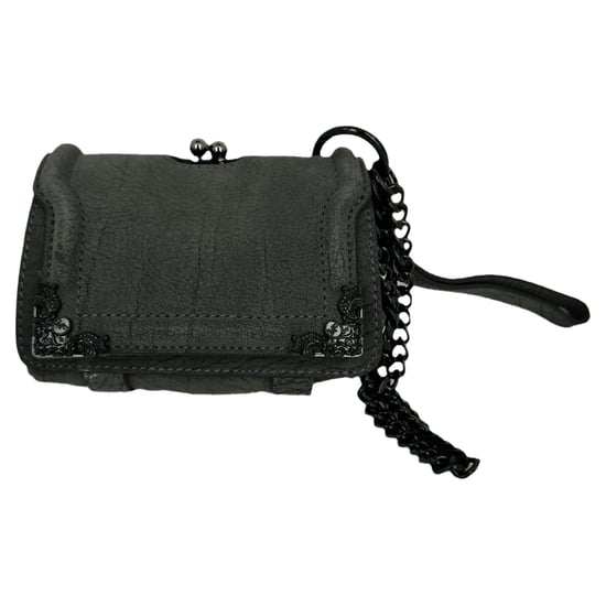Alexander McQueen Ketten-Umhängetasche aus grauem Leder - Image 1