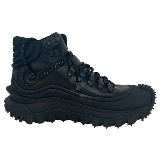Moncler Trailgrip High GTX High-Top Sneakers aus schwarzem Leder - Image 1