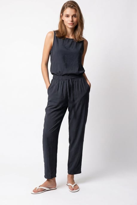 Ärmelloser Crepe-Jumpsuit - Image 4
