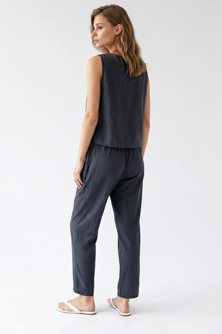 Ärmelloser Crepe-Jumpsuit - Image 5