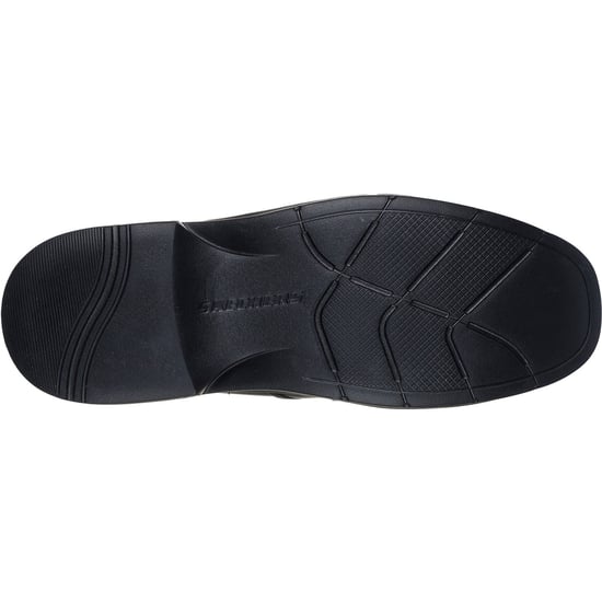 Skechers Caswell Frantone Leder Herren Schwarz Slipper Schuhe - Image 2