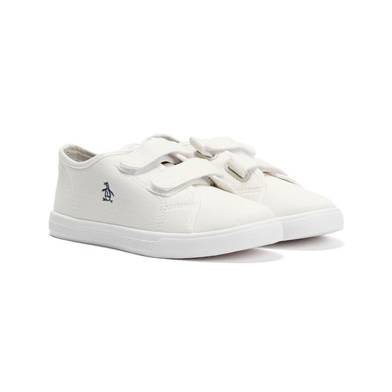 Penguin Junior Sparton Hook and loop Textile Weiße Sneakers - Image 1