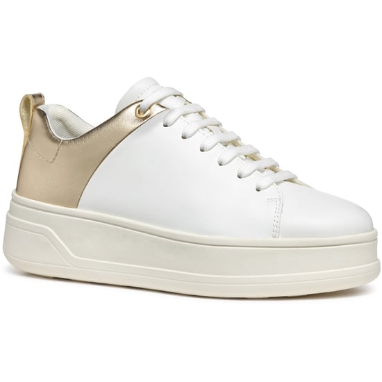 Geox D SPHERICA ECUB-2 Damen Sneaker Weiß/Lichtgold - Image 1
