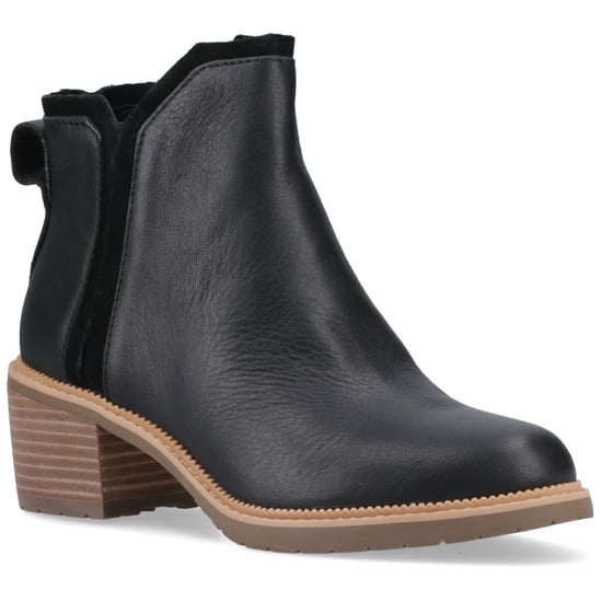 TOMS Hailey Damen Stiefeletten aus schwarzem Leder mit Absatz - Image 1