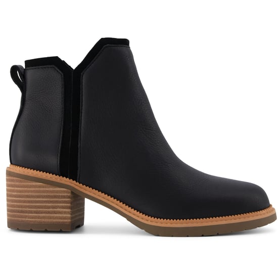 TOMS Hailey Damen Stiefeletten aus schwarzem Leder mit Absatz - Image 3