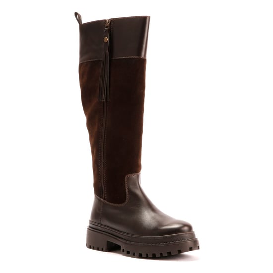 Osprey London The Bramble Tall Leder Damen Braune Stiefel - Image 2