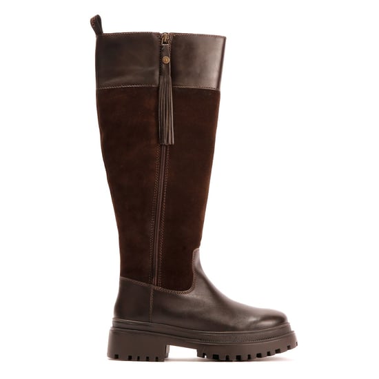 Osprey London The Bramble Tall Leder Damen Braune Stiefel - Image 5
