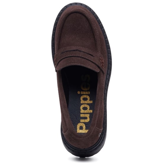 Hush Puppies Odessa Leder Damen Schokoladen Slipper - Image 4