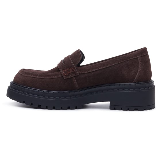Hush Puppies Odessa Leder Damen Schokoladen Slipper - Image 5