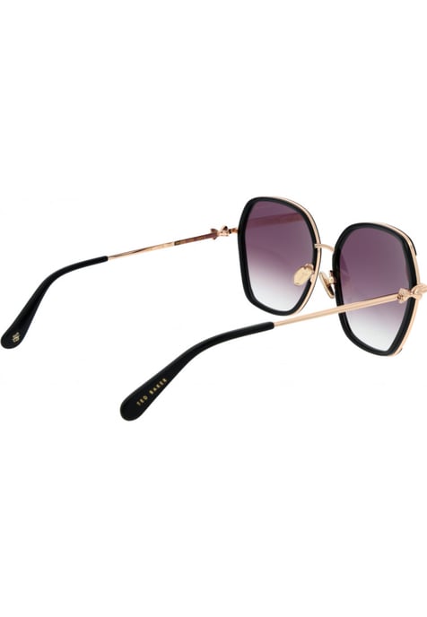 Ted Baker TB1776 Kira 001 glänzende solide schwarzbraune Sonnenbrille mit Farbverlauf - Image 3