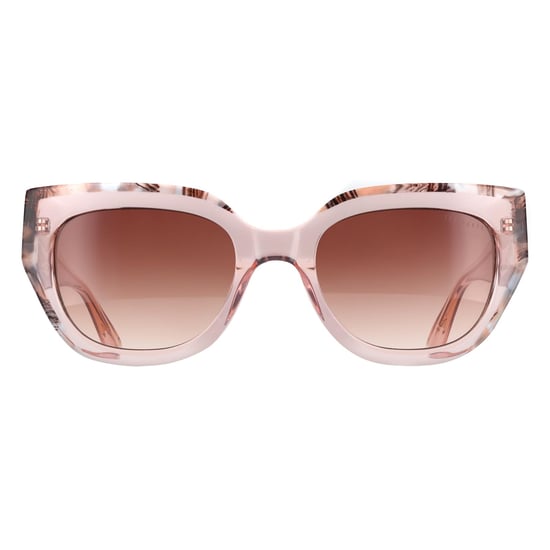 Ted Baker TB1757 Coral 216 Glanzkristall blass rosa braun Sonnenbrille mit Farbverlauf - Image 1