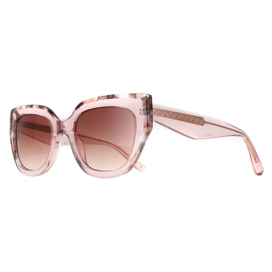 Ted Baker TB1757 Coral 216 Glanzkristall blass rosa braun Sonnenbrille mit Farbverlauf - Image 2