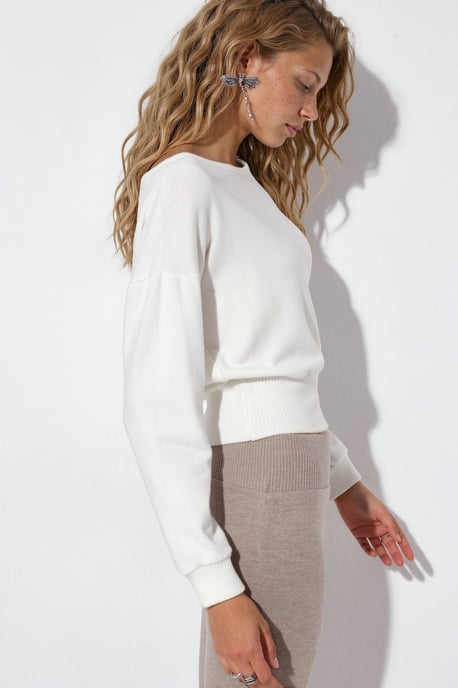 Damen Kurzes Crew-Neck Sweatshirt - Image 2