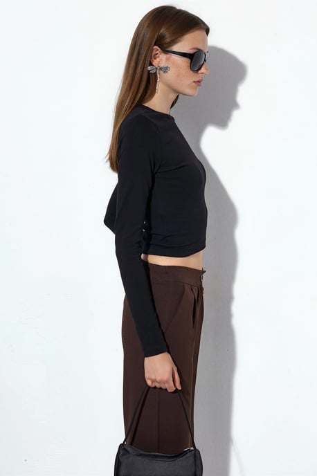 Langarm-Bluse mit Rundhalsausschnitt - Image 2