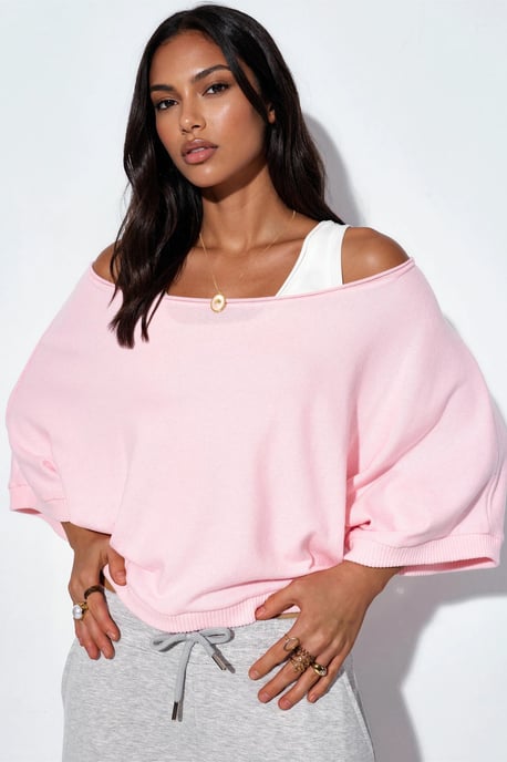 Damen Rippstrick Rundhalsausschnitt Pullover - Image 1