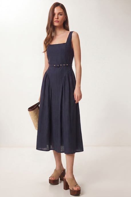 Gürtel-Entblößtes Midikleid - Image 2
