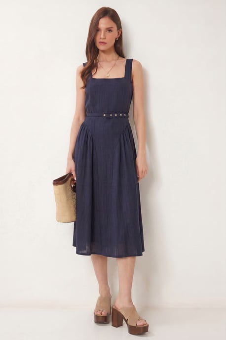 Gürtel-Entblößtes Midikleid - Image 3