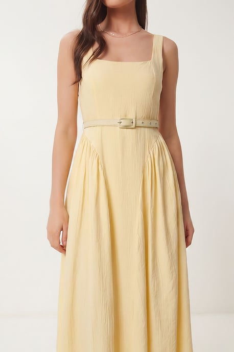 Gürtelloses ärmelloses Midi-Kleid - Image 4