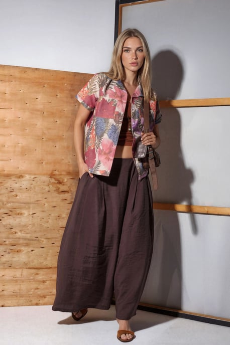 Weite Palazzo Modal-Hosen - Image 5