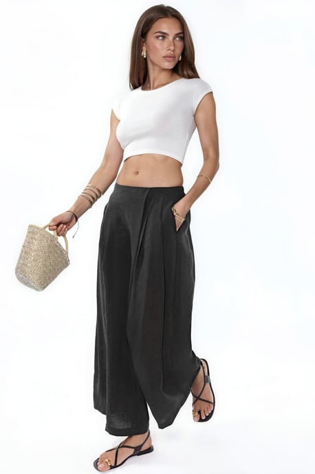 Weite Palazzo Modal-Hose - Image 2