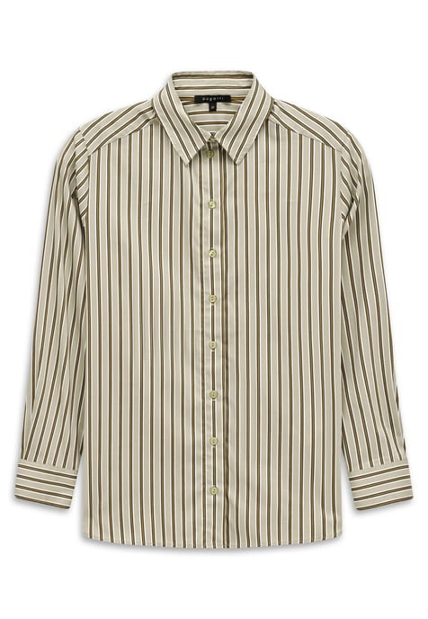 Bugatti Damen Bluse Baumwollmix Hemdkragen Gestreift - Image 4