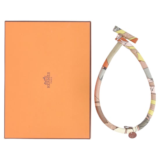 Hermès Brauthalskette PM aus mehrfarbiger Seide - Image 3