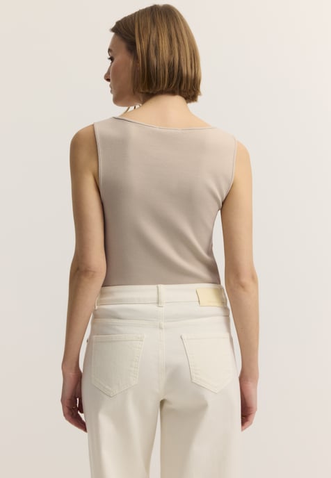 Bugatti Damen Top Baumwoll-Stretch Gerippt - Image 2