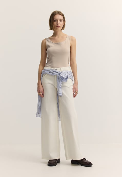Bugatti Damen Top Baumwoll-Stretch Gerippt - Image 4