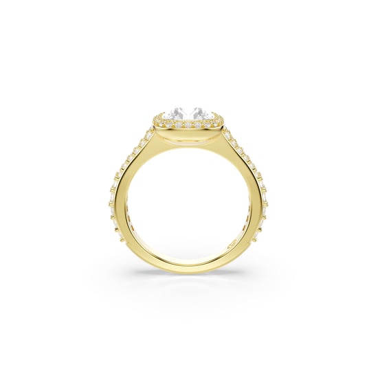 Swarovski 'Una Angelic Cushion' Women's Gold Plated Metal Ring - Gold 5762630 - Image 3