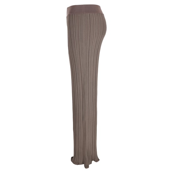 Acne Studios gerippte Strickhose mit geradem Bein aus brauner Viskose - Image 2