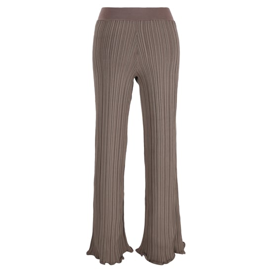 Acne Studios gerippte Strickhose mit geradem Bein aus brauner Viskose - Image 3