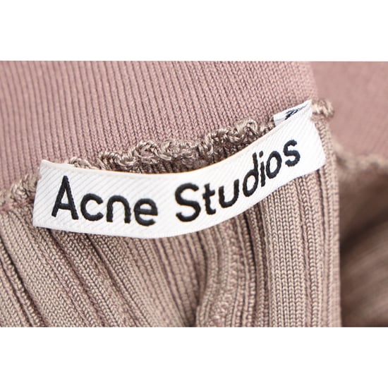 Acne Studios gerippte Strickhose mit geradem Bein aus brauner Viskose - Image 4