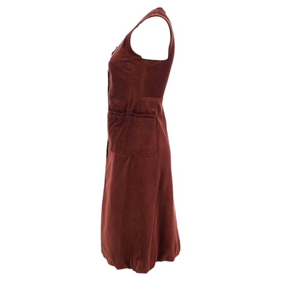 Ärmelloses Midikleid mit Knopfleiste von Acne Studios in Burgunderrot aus Cord - Image 2