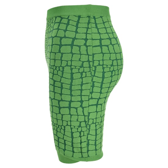 Moschino Günstiger und schicker Minirock mit Tiermuster aus grüner Viskose - Image 2