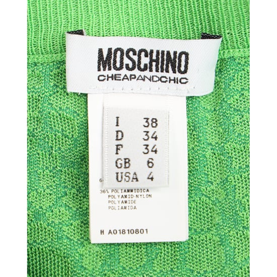 Moschino Günstiger und schicker Minirock mit Tiermuster aus grüner Viskose - Image 4