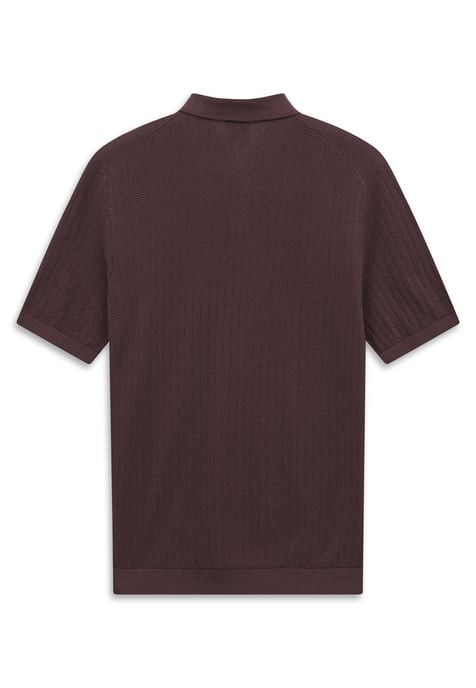 Bugatti Herren Strick-Poloshirt Kurzarm Baumwolle Polokragen - Image 2