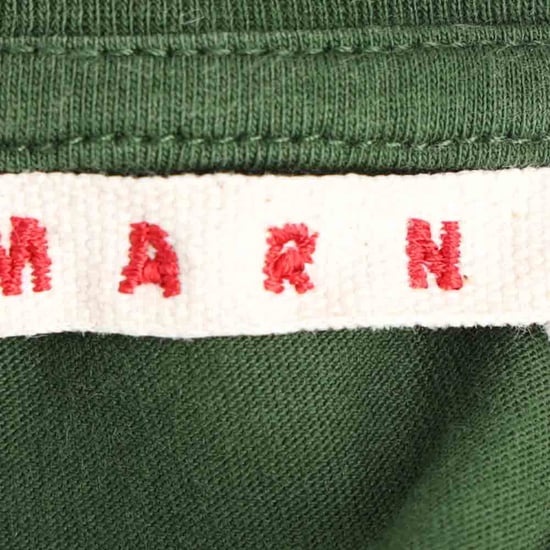 Marni Logo T-Shirt aus grüner Baumwolle - Image 4