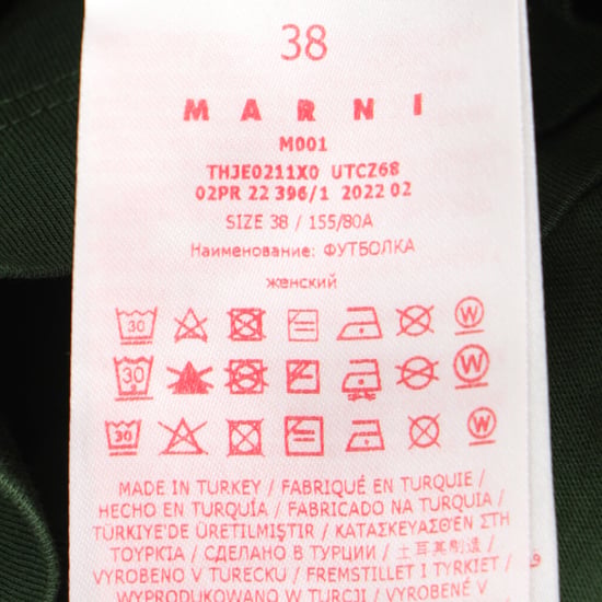 Marni Logo T-Shirt aus grüner Baumwolle - Image 5