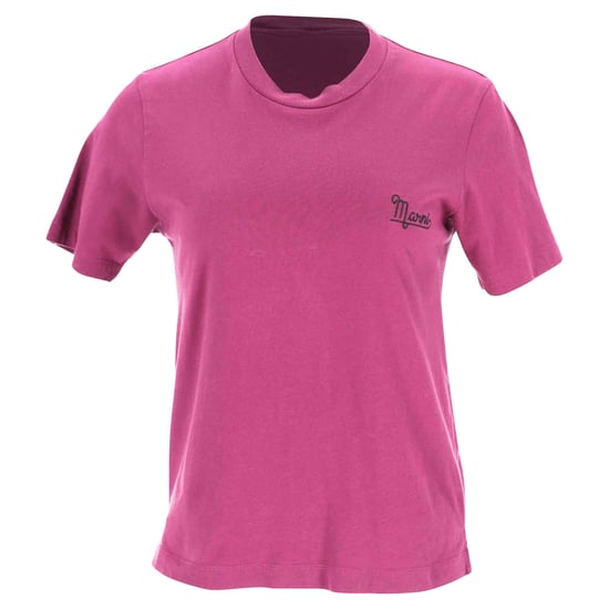 Marni Logo T-Shirt aus rosa Baumwolle - Image 1