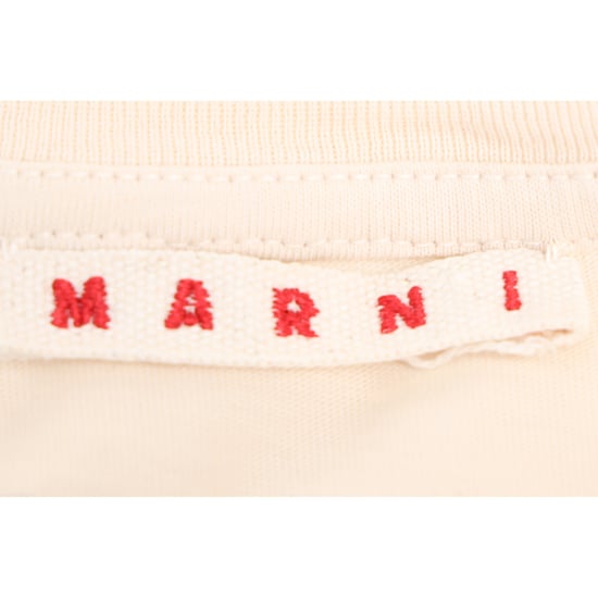 Marni Logo T-Shirt aus beiger Baumwolle - Image 4