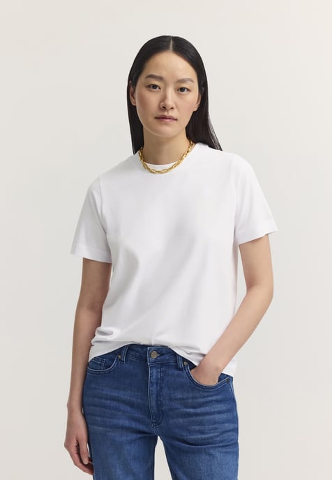 Bugatti Damen T-Shirt Baumwoll-Stretch Rundhals - Image 1