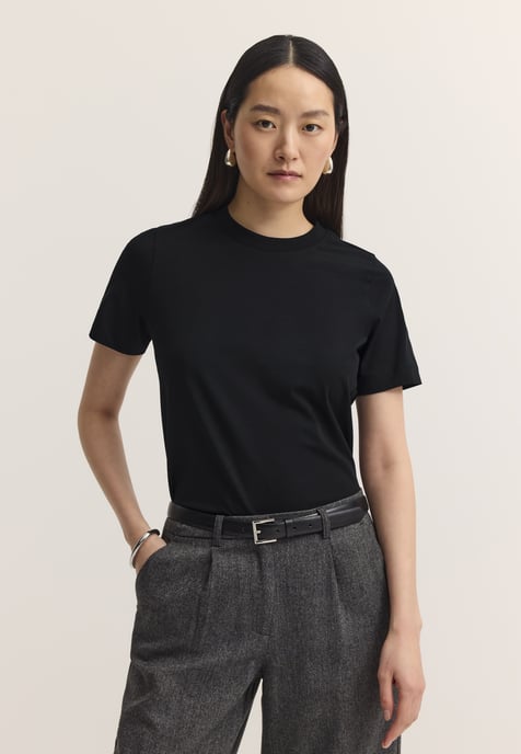 Bugatti Damen T-Shirt Baumwoll-Stretch Rundhals - Image 1