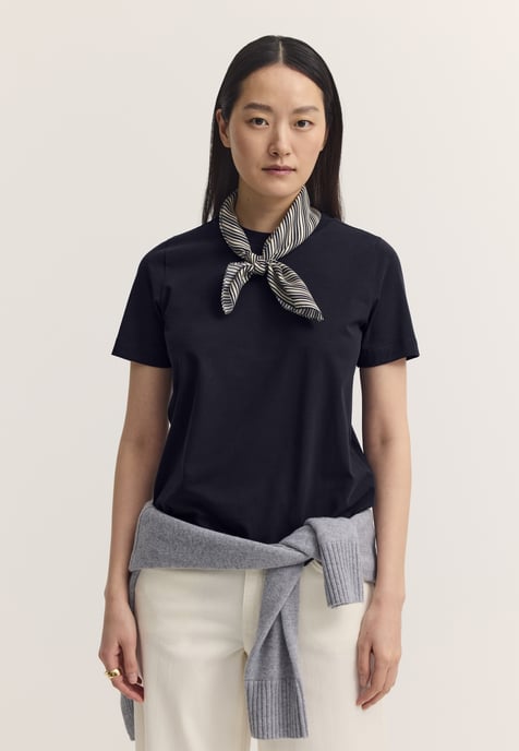Bugatti Damen T-Shirt Baumwoll-Stretch Rundhals - Image 1