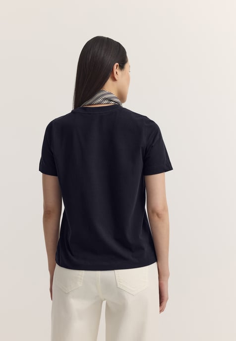 Bugatti Damen T-Shirt Baumwoll-Stretch Rundhals - Image 2