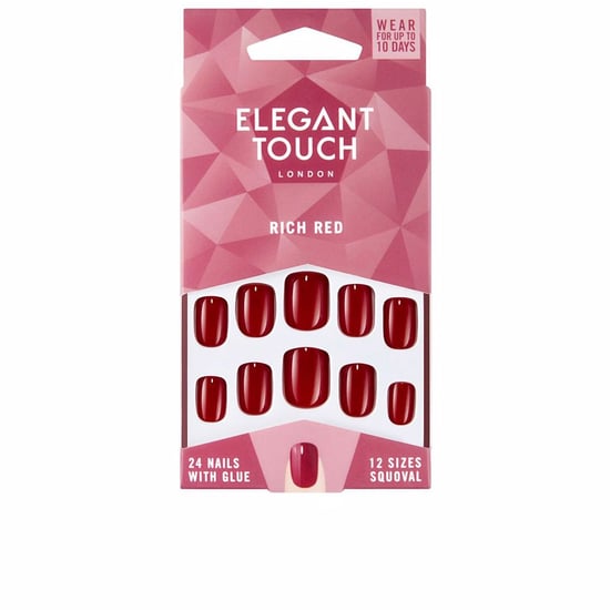 Polished Colour Nails With Glue Squoval #rich Red - Image 1
